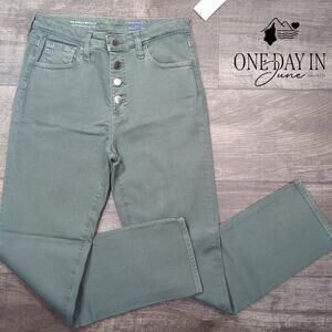 AG Adriano Goldschmied The Isabelle Button Up High Rise Crop Jeans Size 27 (4)